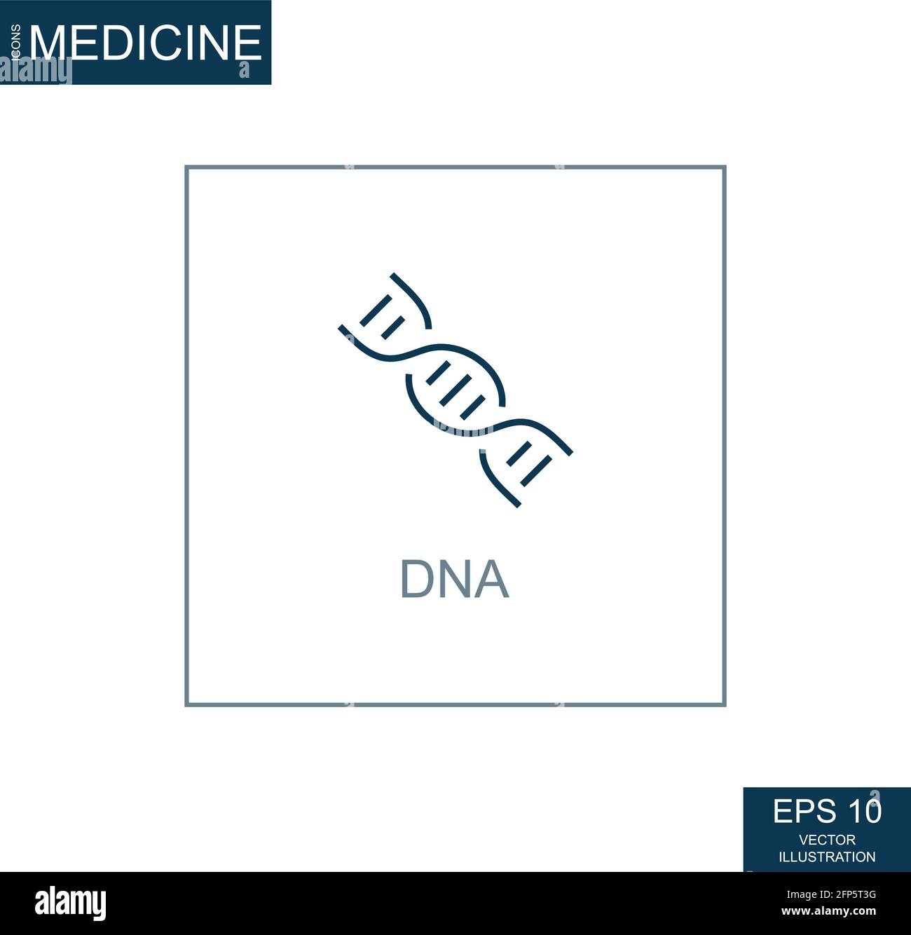 Abstract web icon, science medicine DNA - Vector illustration Stock Vector