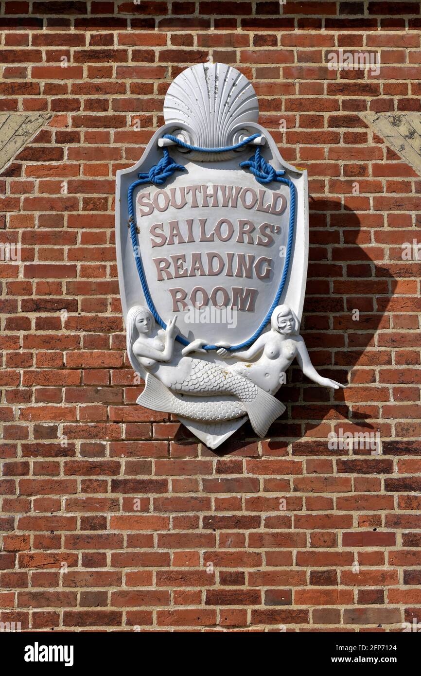 southwold sailors reading room emblem southwold suffolk england Stock Photo