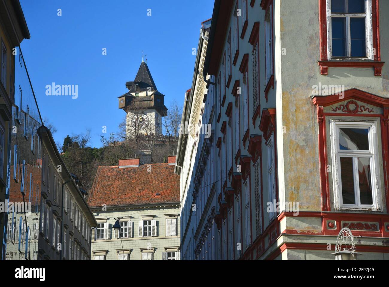 Scenic view of Baroque style buildings on Kaiser-Franz-Josef Kai and ...