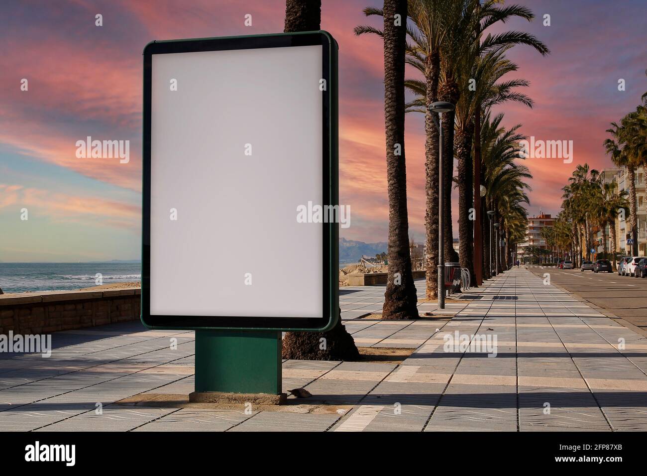 Blank billboard mock up outdoors, for advertisement Stock Photo