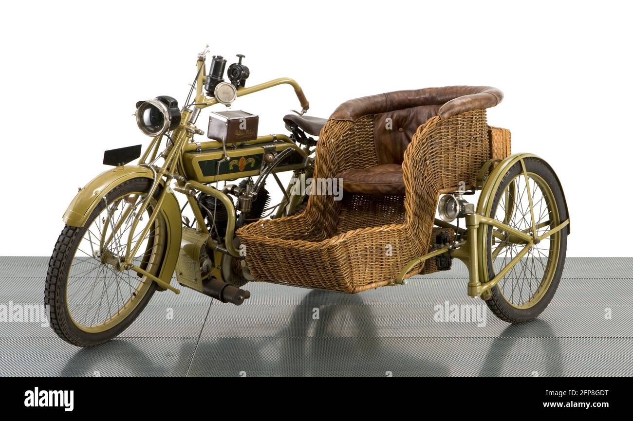 1913 Matchless Model 7B Motorcycle combination Stock Photo