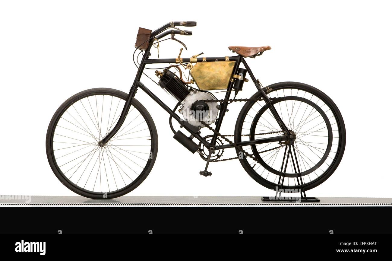 1900 De Dion Bouton-engined motorcycle Stock Photo