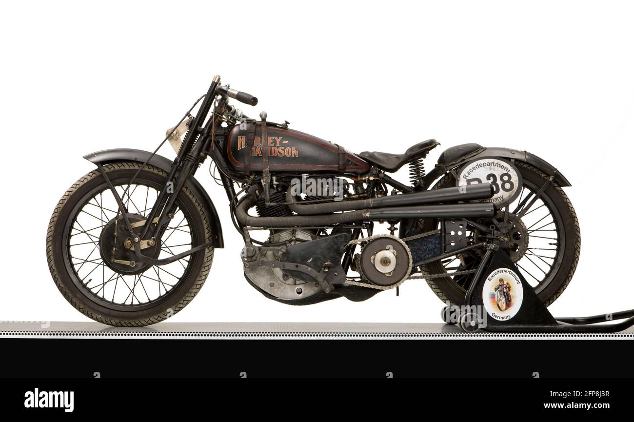 1926 Harley Davidson 74ci Model J. OHV Racing Motorcycle Stock Photo