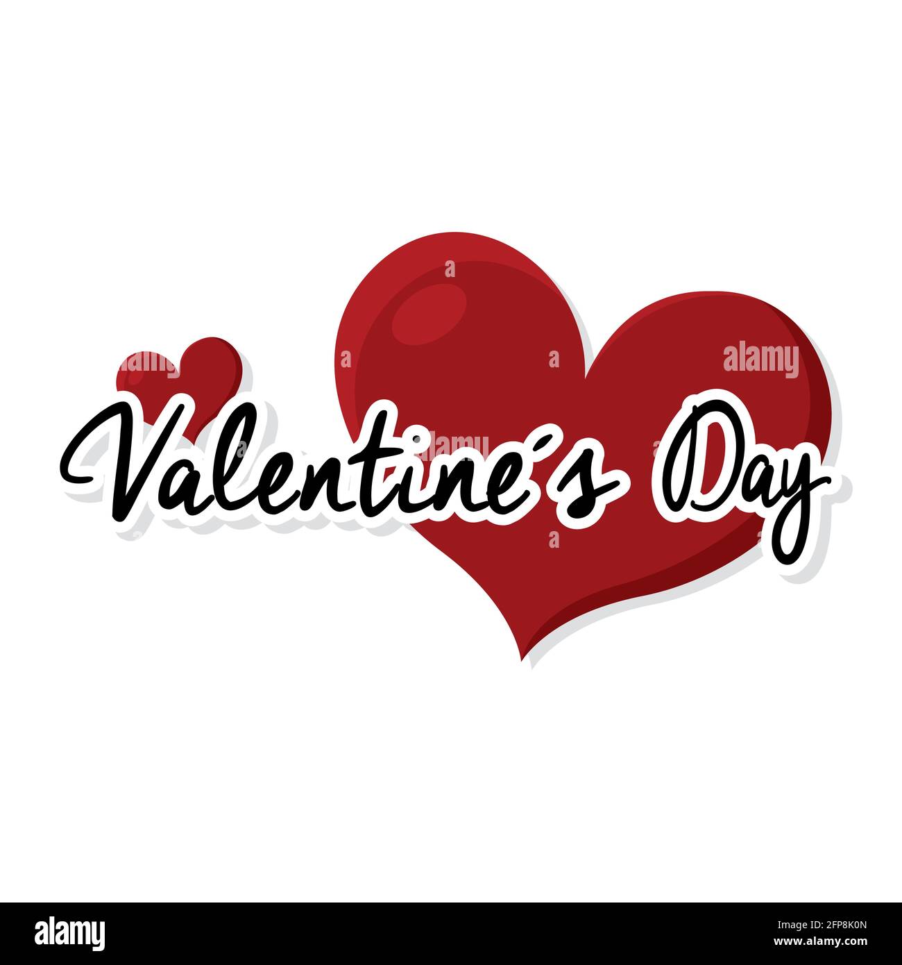 Happy valentines day card with hearts Vector illustration Stock Vector ...