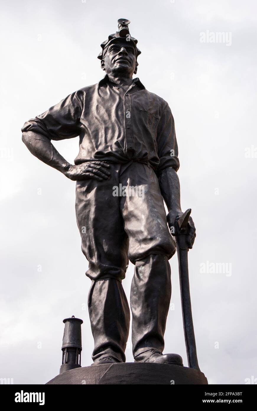 Miner's Monument at Muirkirk in East Ayrshire, Scotland. Stock Photo