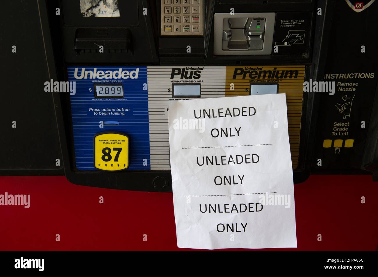 Canton, GA, USA. 20th May, 2021. A fuel pump shows supplies are limited