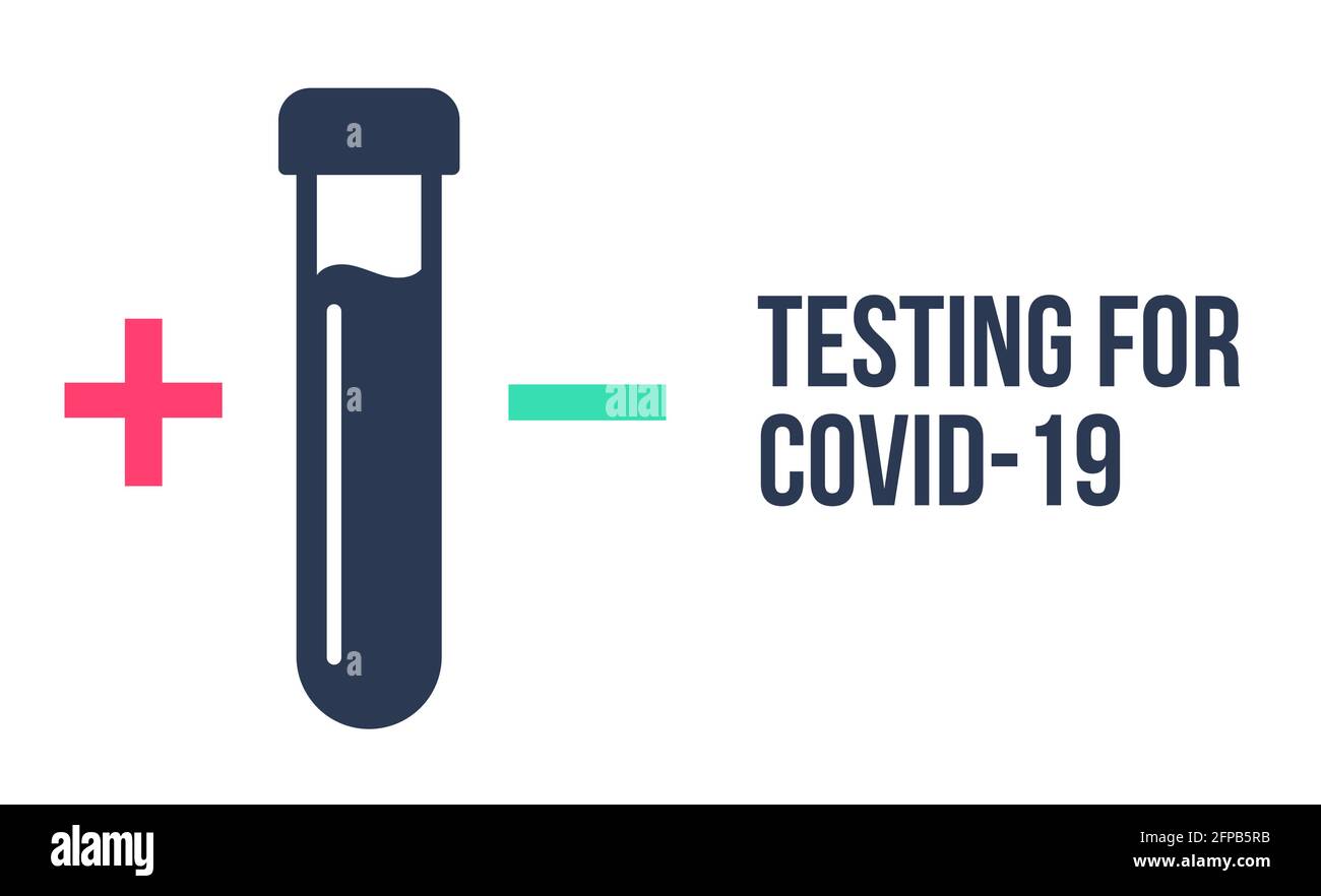 Covid pcr test vector icon. Corona virus covid19 tube test medical