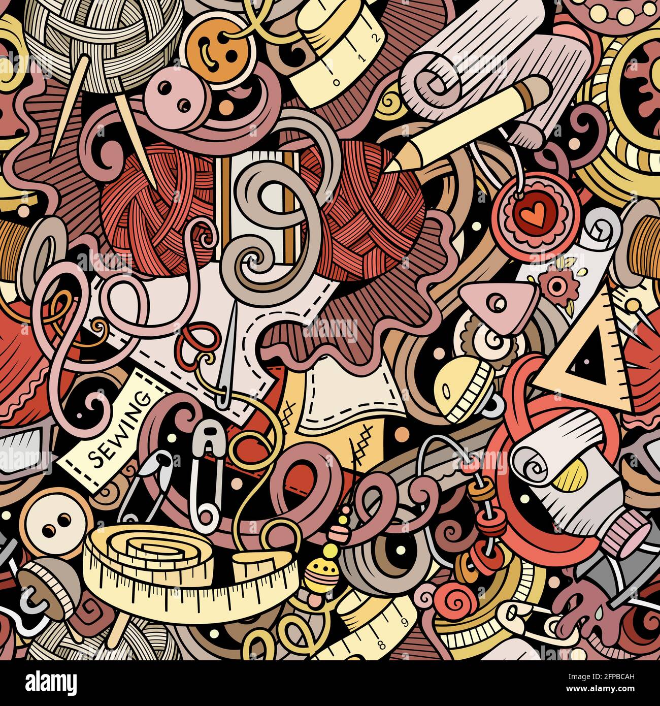 Handmade hand drawn doodles seamless pattern Stock Vector Image & Art ...