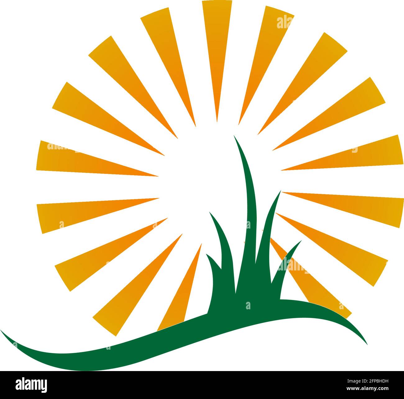 Sun logo icon flat design vector template illustration Stock Vector
