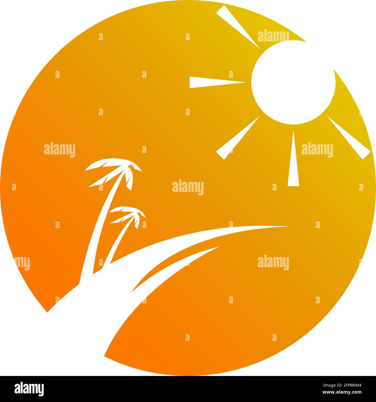 Sun logo icon flat design vector template illustration Stock Vector