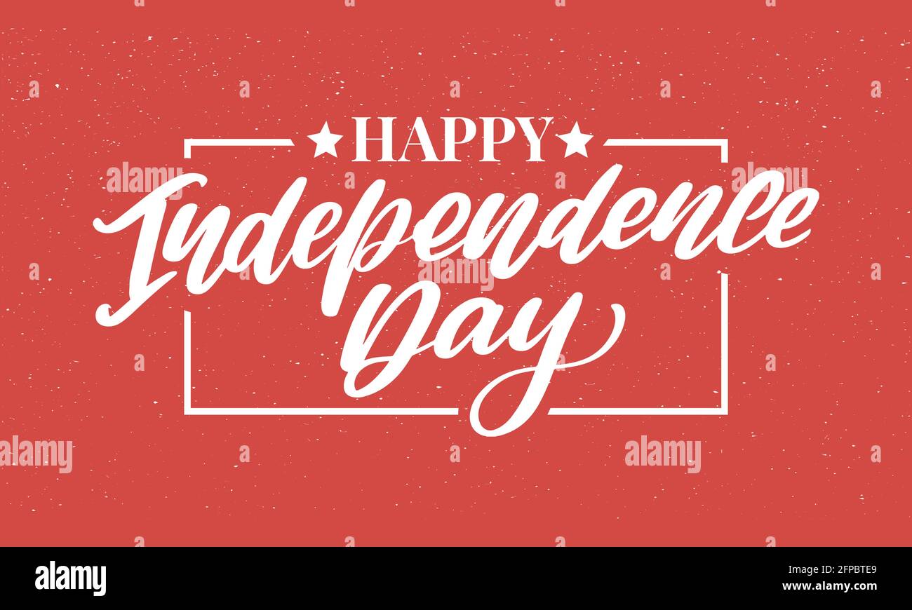 4th of july independence day lettering background Stock Vector Image ...