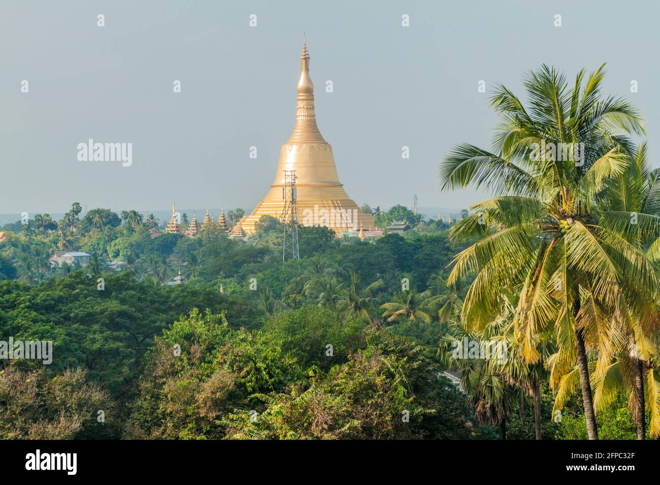 Shwemawdaw Pagoda in Bago, Myanmar Stock Photo