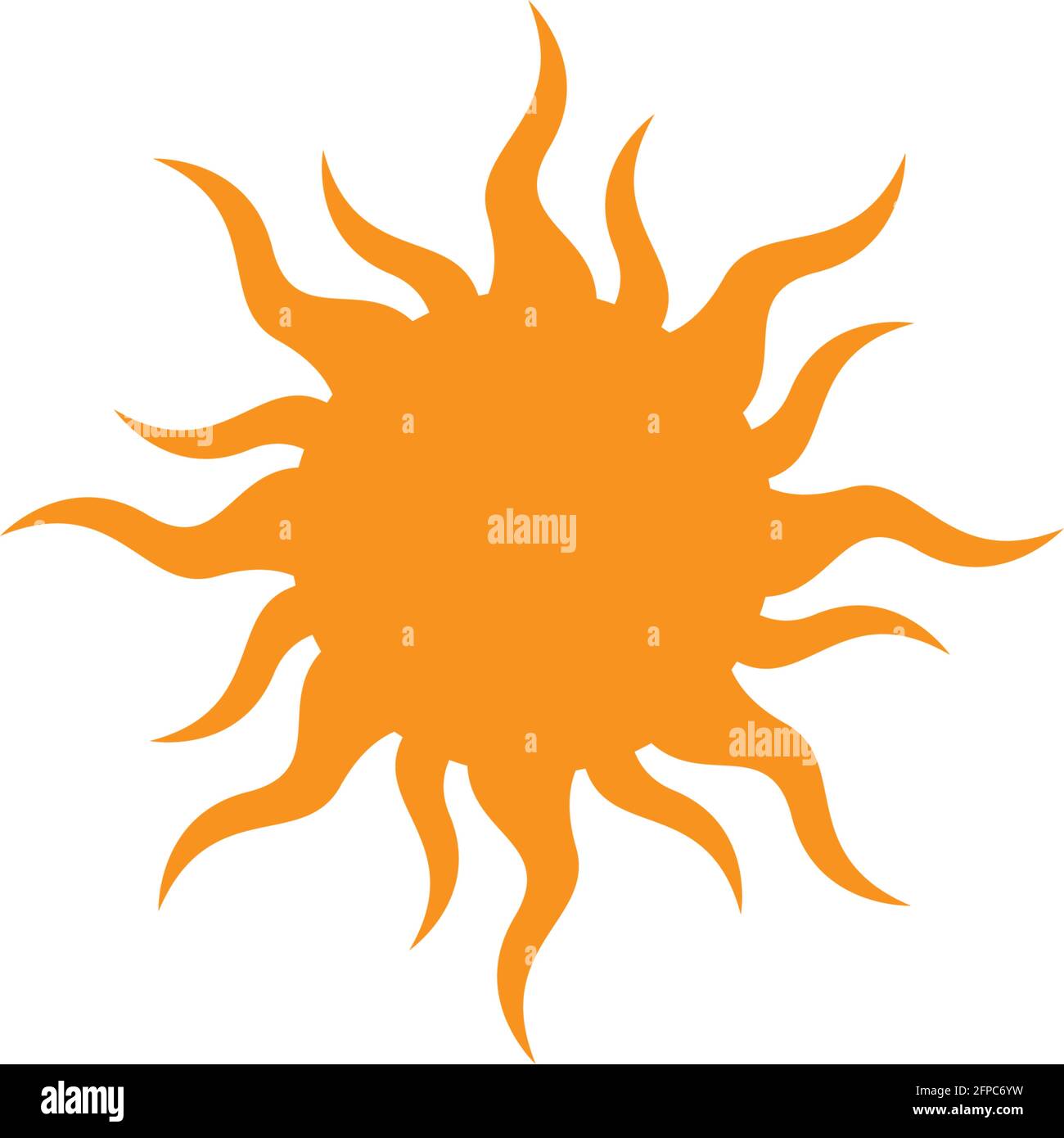 Sun logo icon flat design vector template illustration Stock Vector