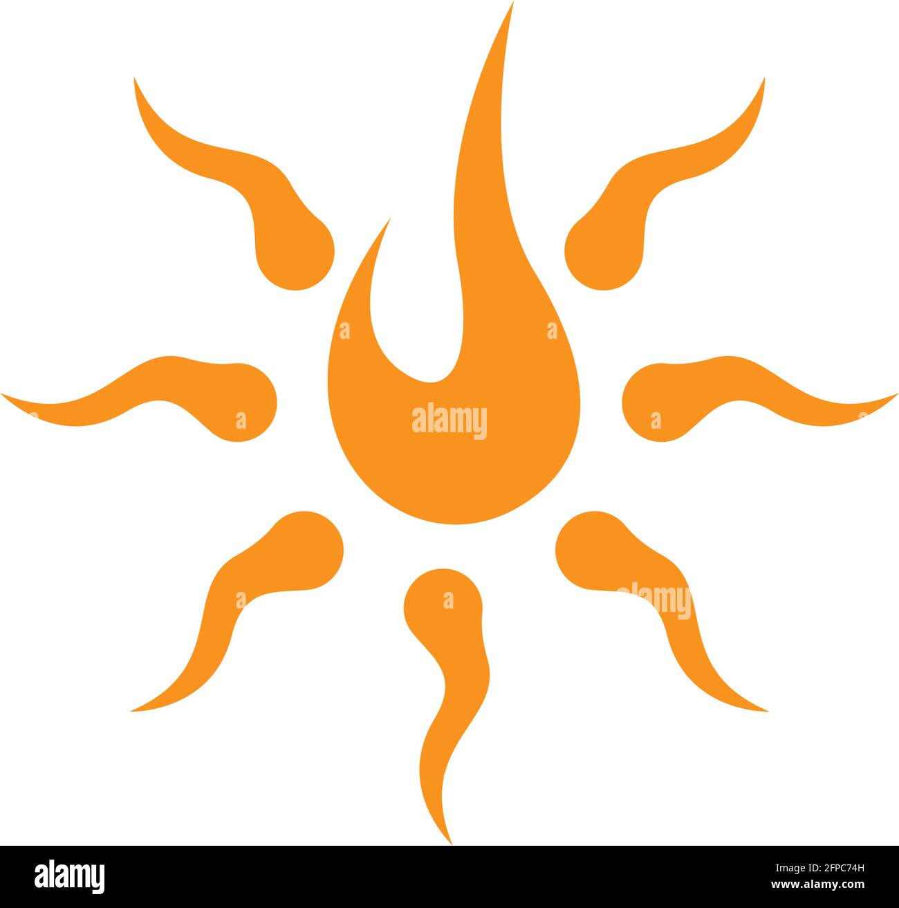 Sun logo icon flat design vector template illustration Stock Vector ...