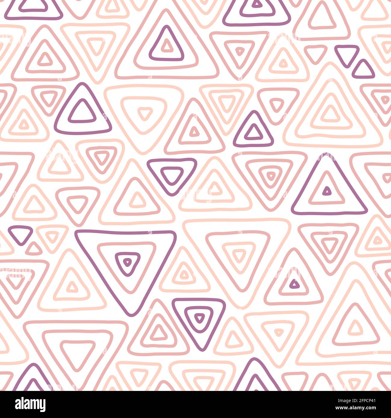 Vector abstract hand drawn seamless patterns. Triangle doodle ...