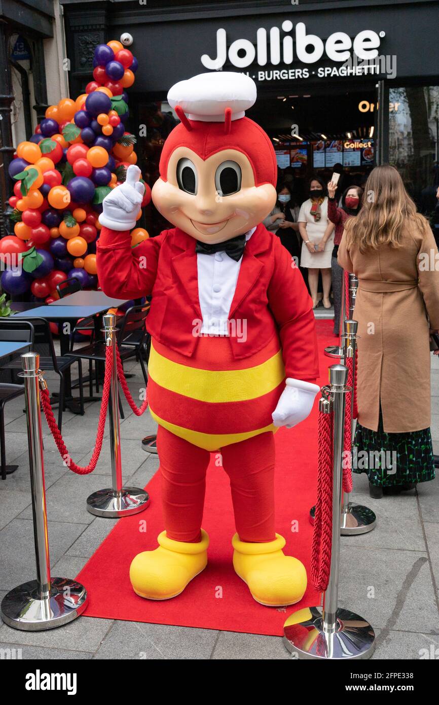 20 May 2021 .London, United Kingdom. Opening of the new Jollibee fried