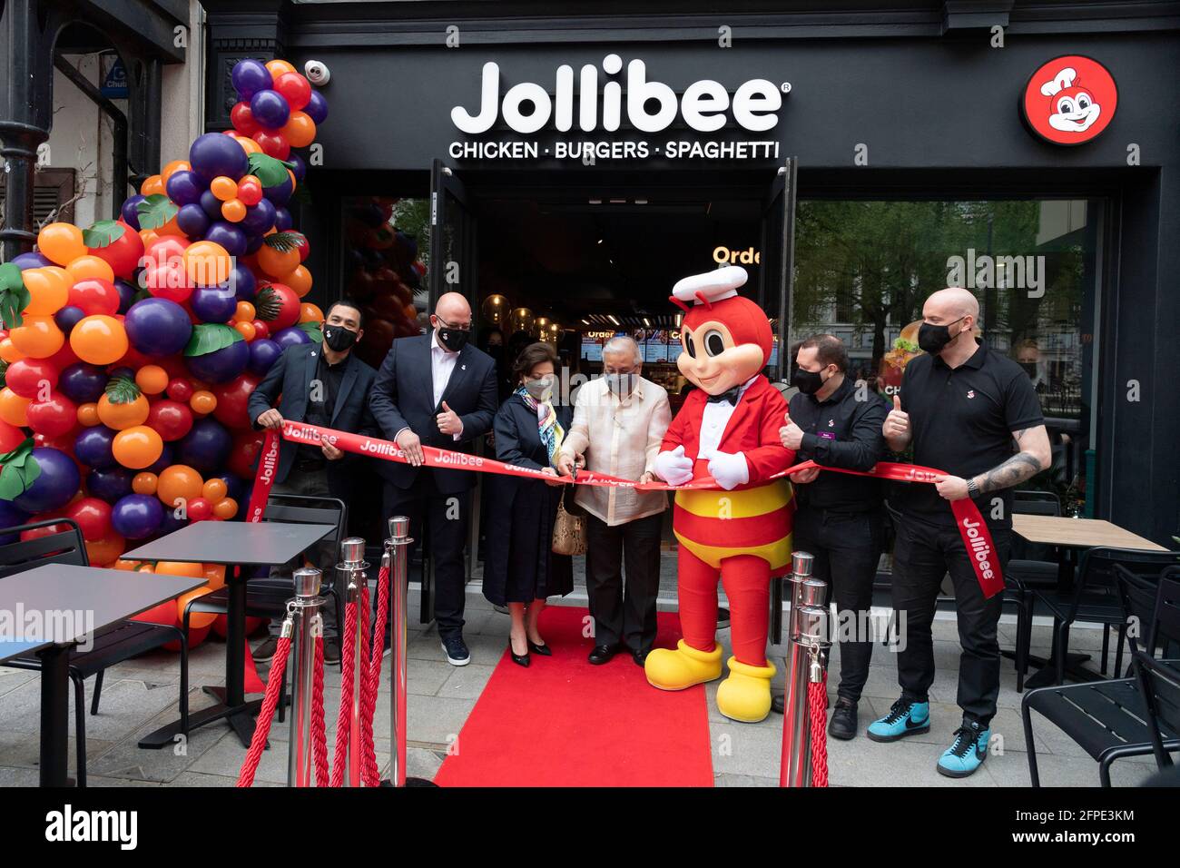 20 May 2021 .London, United Kingdom. Opening of the new Jollibee fried