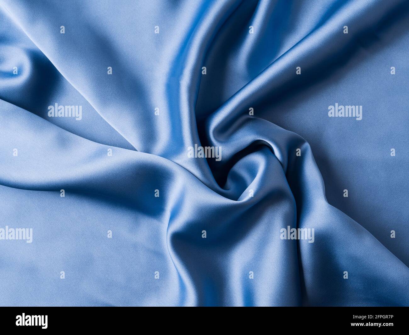 Blue satin texture background with waves and crease Stock Photo - Alamy