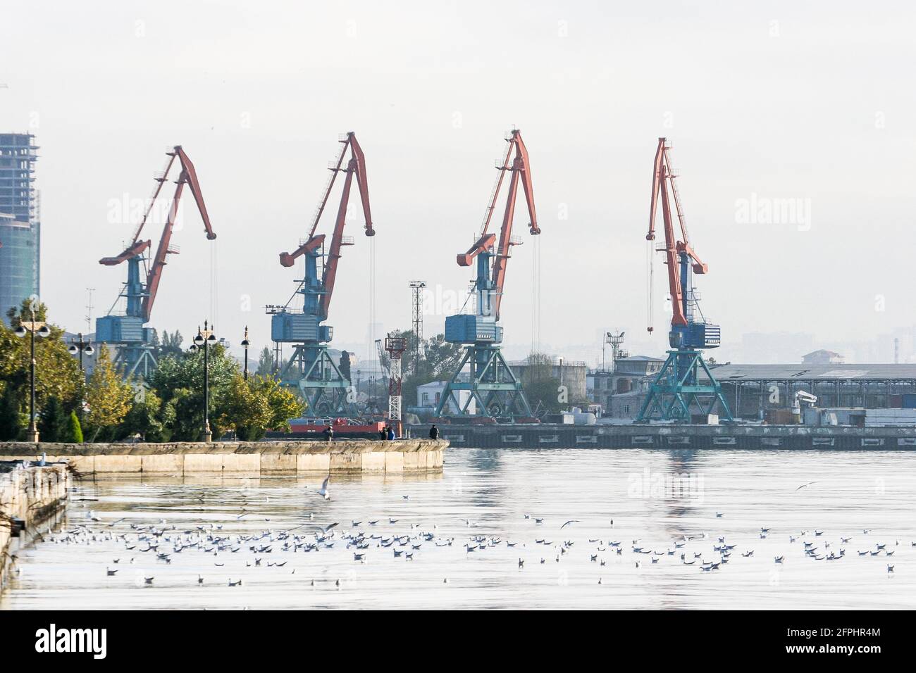 Tug boat guiding ship in port hi-res stock photography and images - Alamy