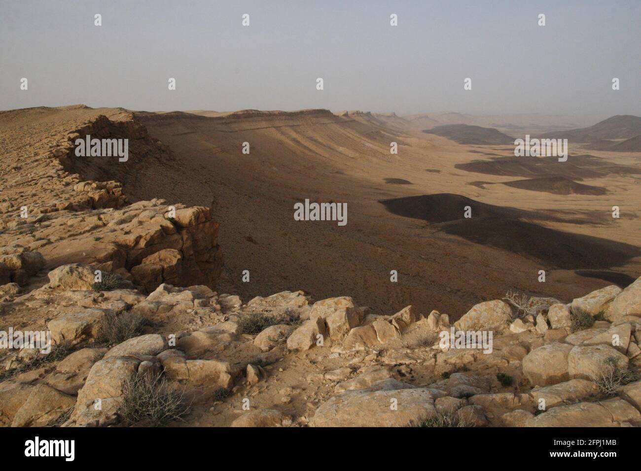 Ramon Rocks Makhtesh Ramon, a huge crater created by erosion in ancient geological ...