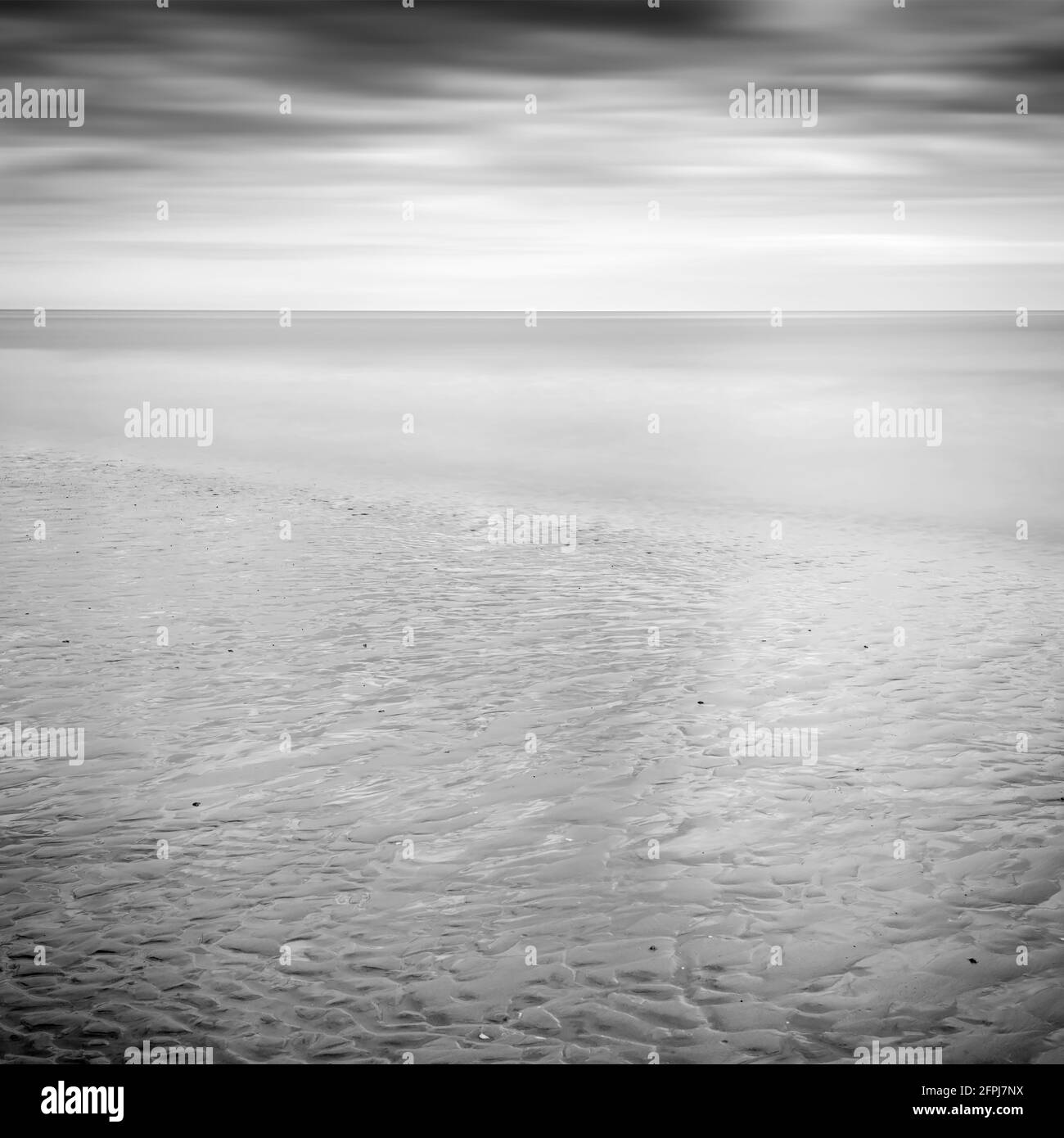 Black and white of sea Stock Photo - Alamy