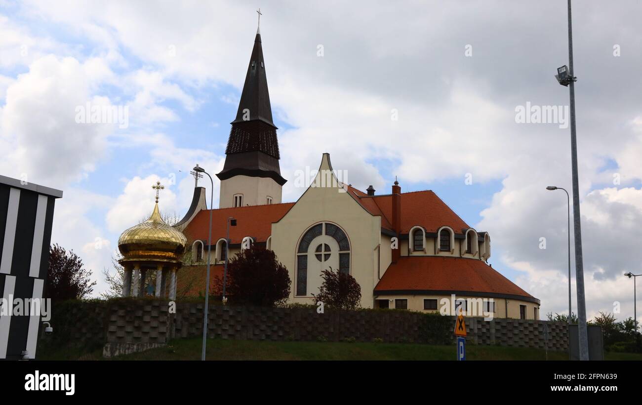 St. Jadwiga Śląska in Zgorzelec - eine römisch-katholische Gemeinde des Dekanats Zgorzelec in der Diözese Legnica . St Hedwig Kirche Stock Photo