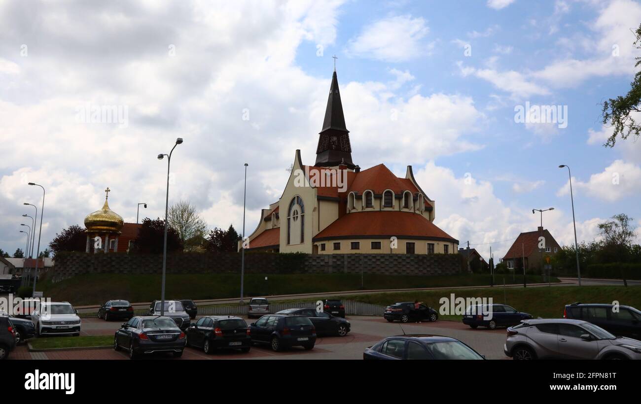 St. Jadwiga Śląska in Zgorzelec - eine römisch-katholische Gemeinde des Dekanats Zgorzelec in der Diözese Legnica . St Hedwig Kirche Stock Photo