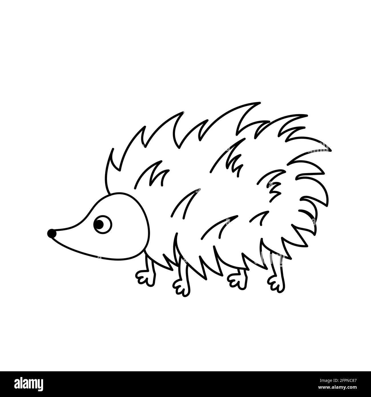 Hedgehog coloring page isolated vector illustration Stock Vector Image ...