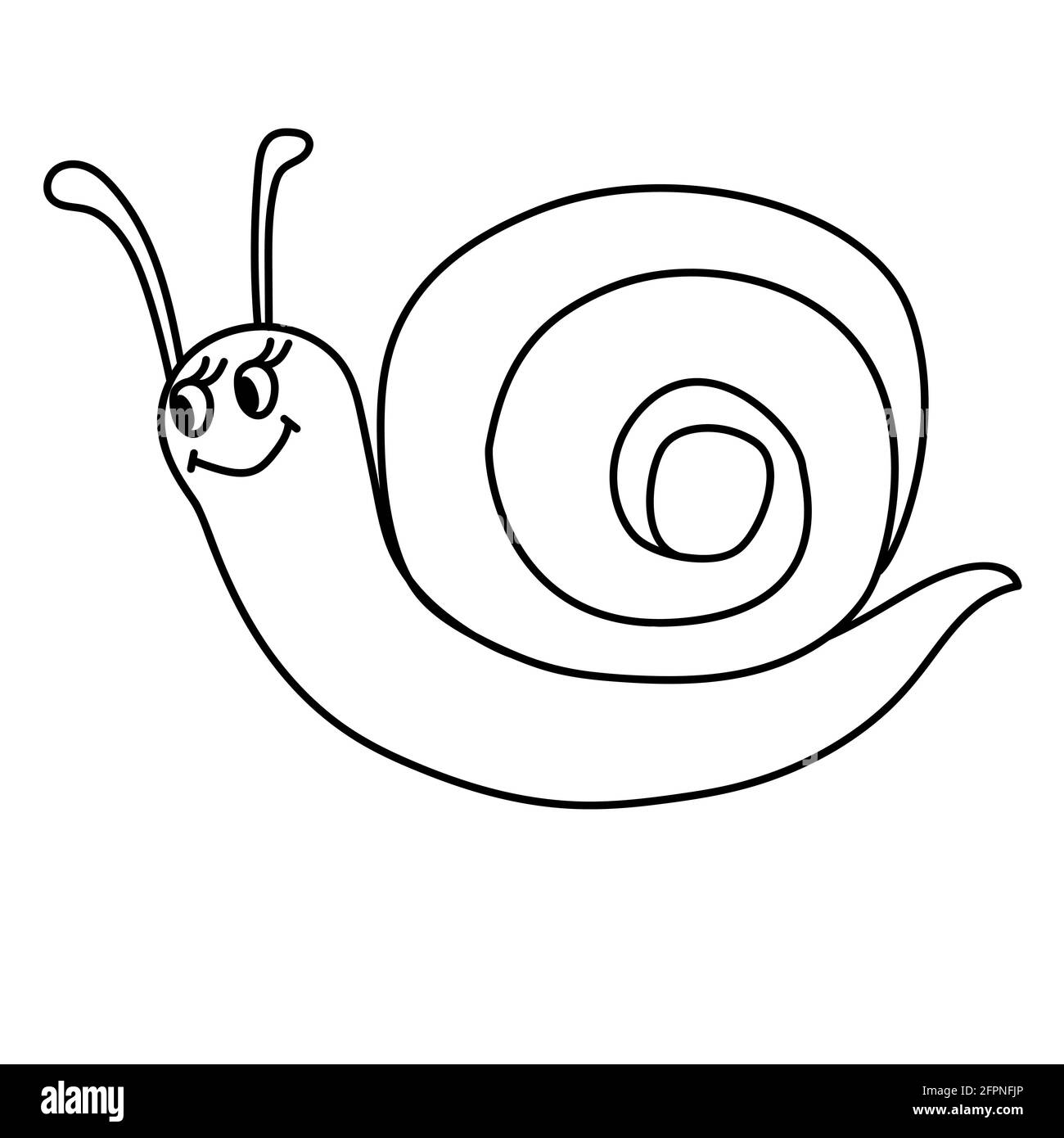 Snail coloring page isolated vector illustration Stock Vector ...