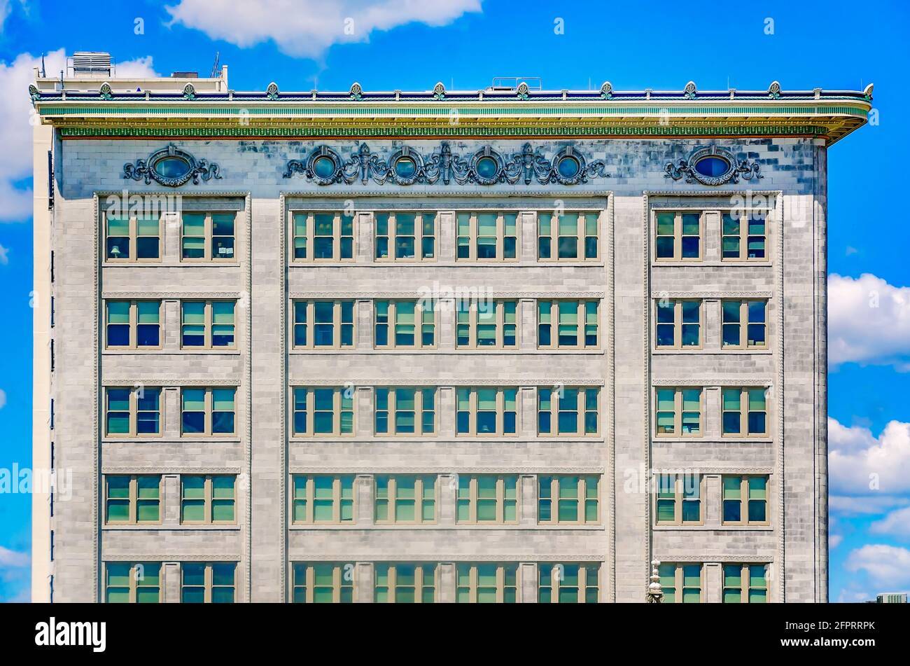 The Van Antwerp building is pictured, May 14, 2021, in Mobile, Alabama. The building was constructed in 1907. Stock Photo