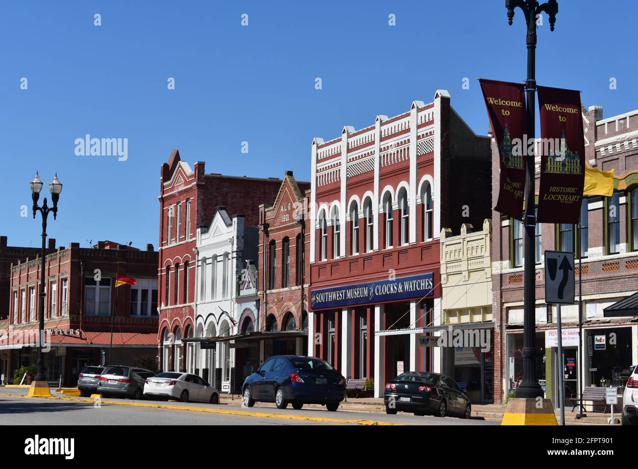 Buildings in Lockhart Texas Stock Photo Alamy