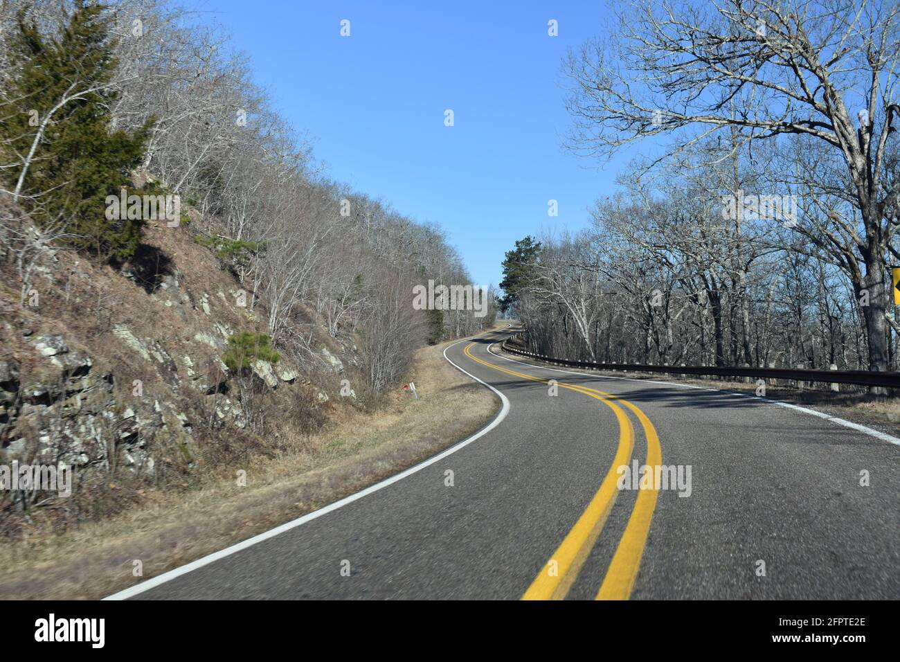 Talimena byway from Mena Arkansas to Talihina Oklahoma Stock Photo Alamy
