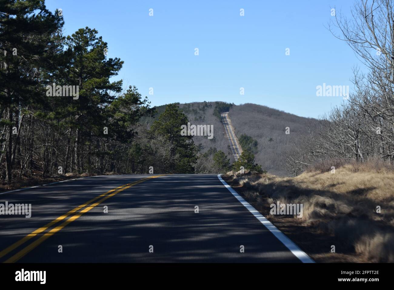 Talimena byway from Mena Arkansas to Talihina Oklahoma Stock Photo Alamy