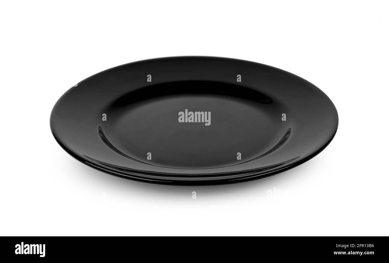 empty plate isolated on white background Stock Photo - Alamy