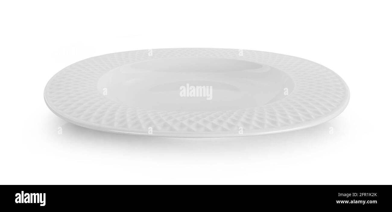 white plate isolated on white background Stock Photo - Alamy