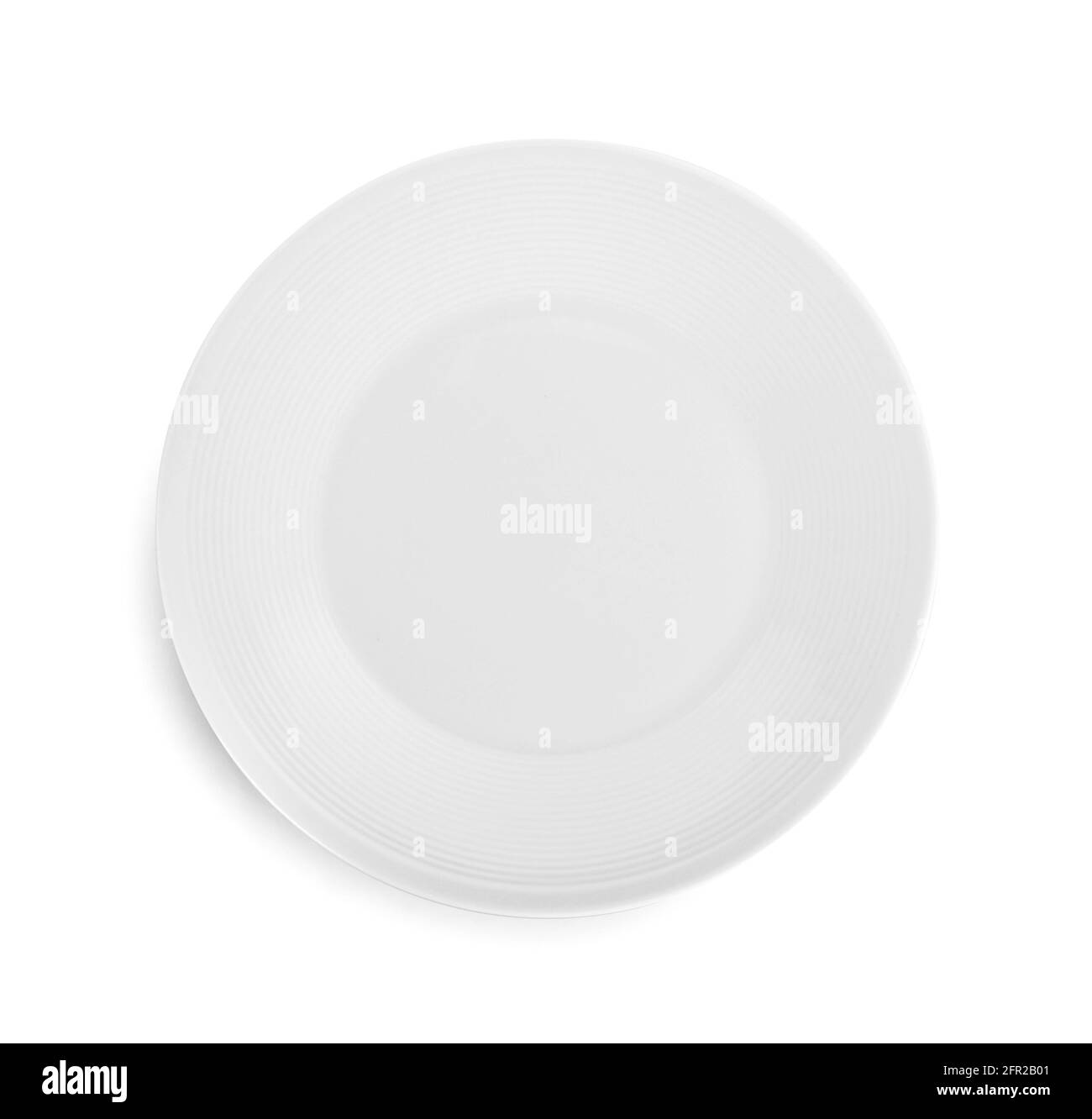 empty white plate on white background Stock Photo - Alamy