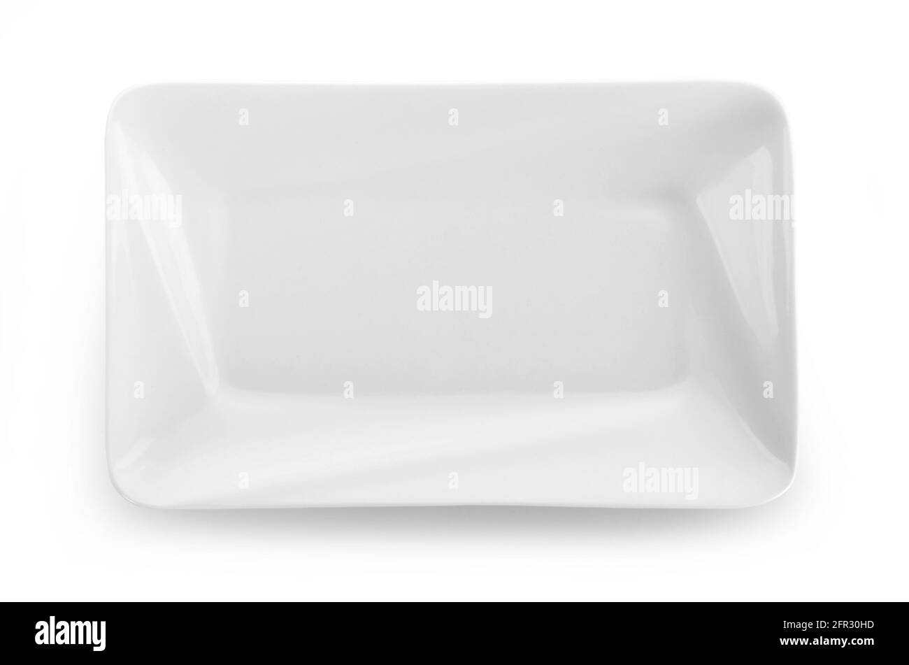 empty plate isolated on white background Stock Photo - Alamy