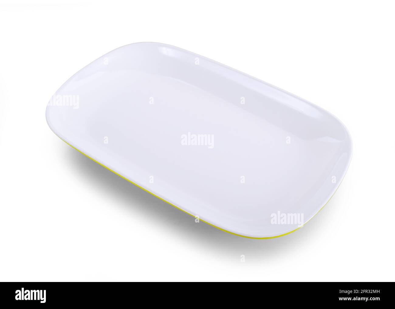 empty white plate isolated on white background Stock Photo - Alamy