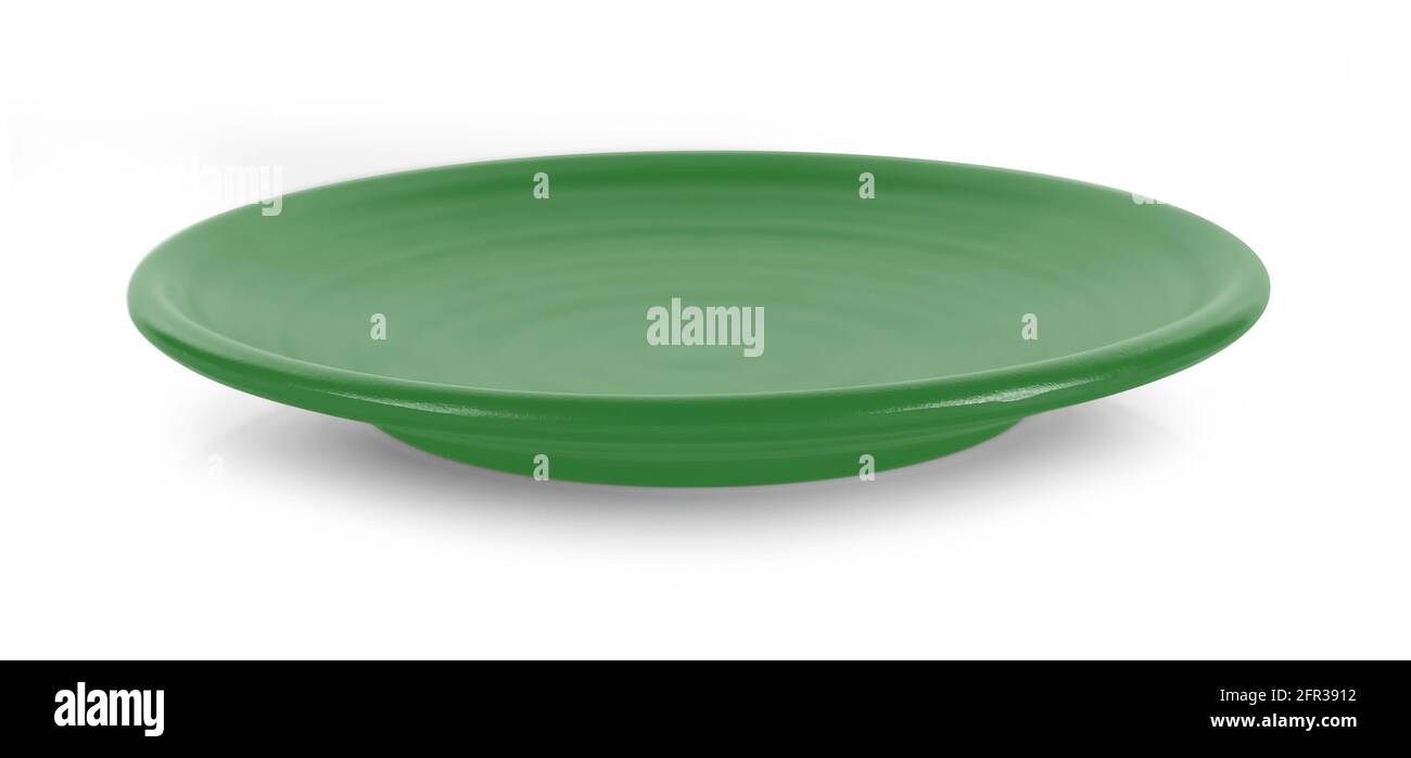 empty plate isolated on white background Stock Photo - Alamy