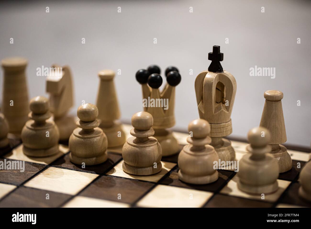 The initial position of the pieces on the chessboard