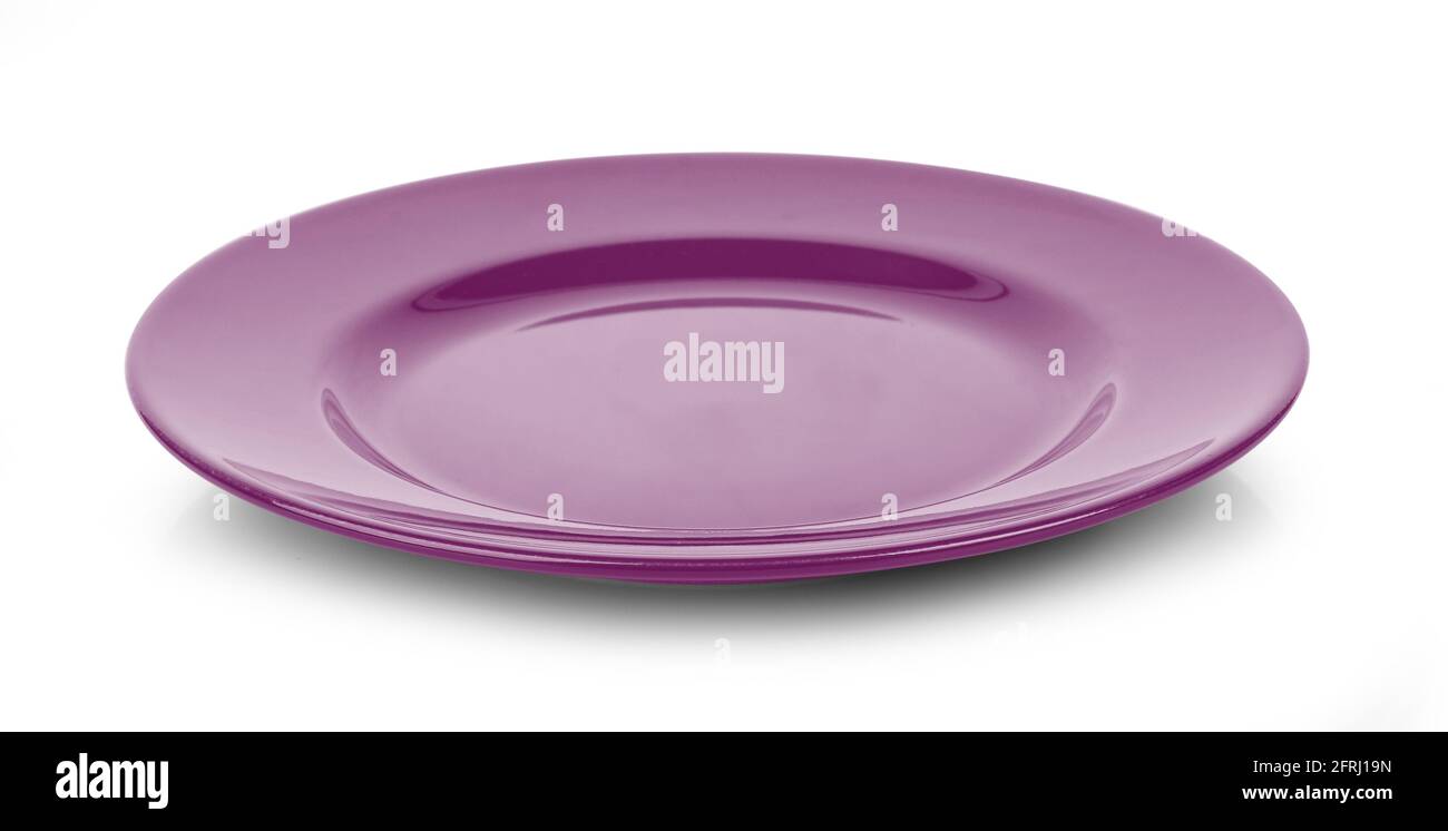 empty plate on white background Stock Photo - Alamy