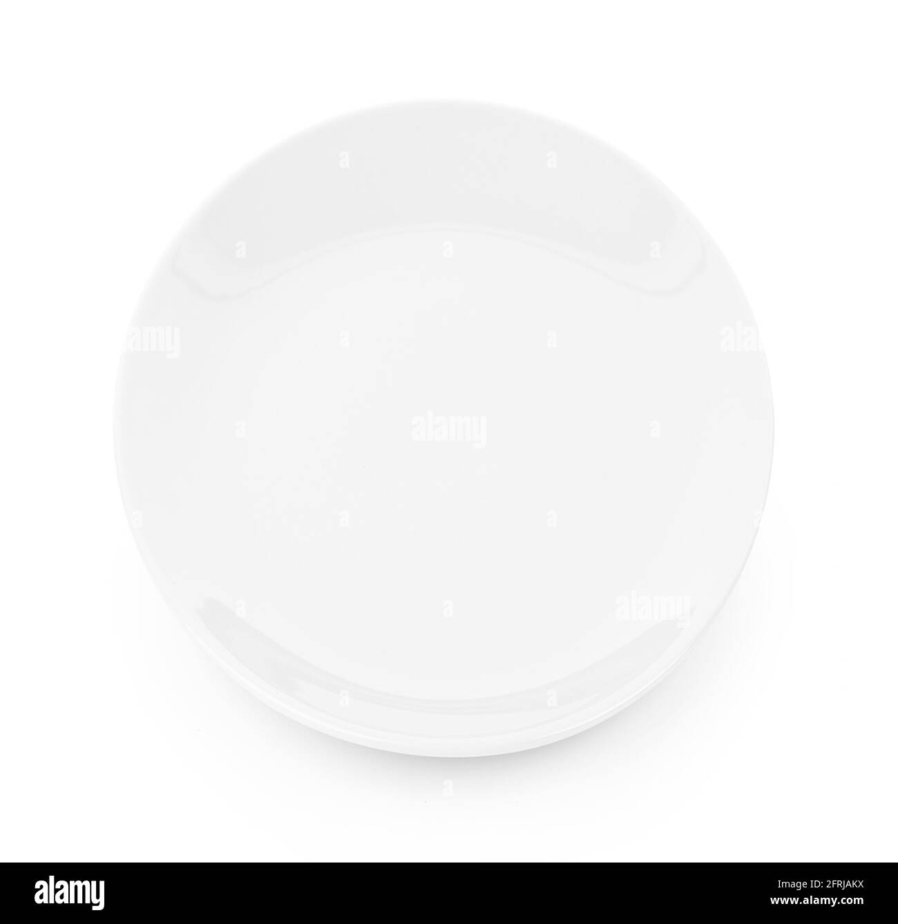 empty plate on white background Stock Photo - Alamy