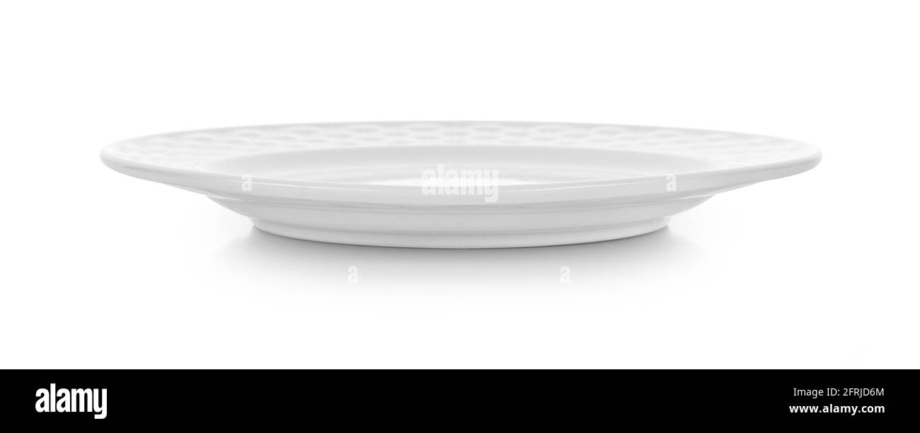 Empty white plate Black and White