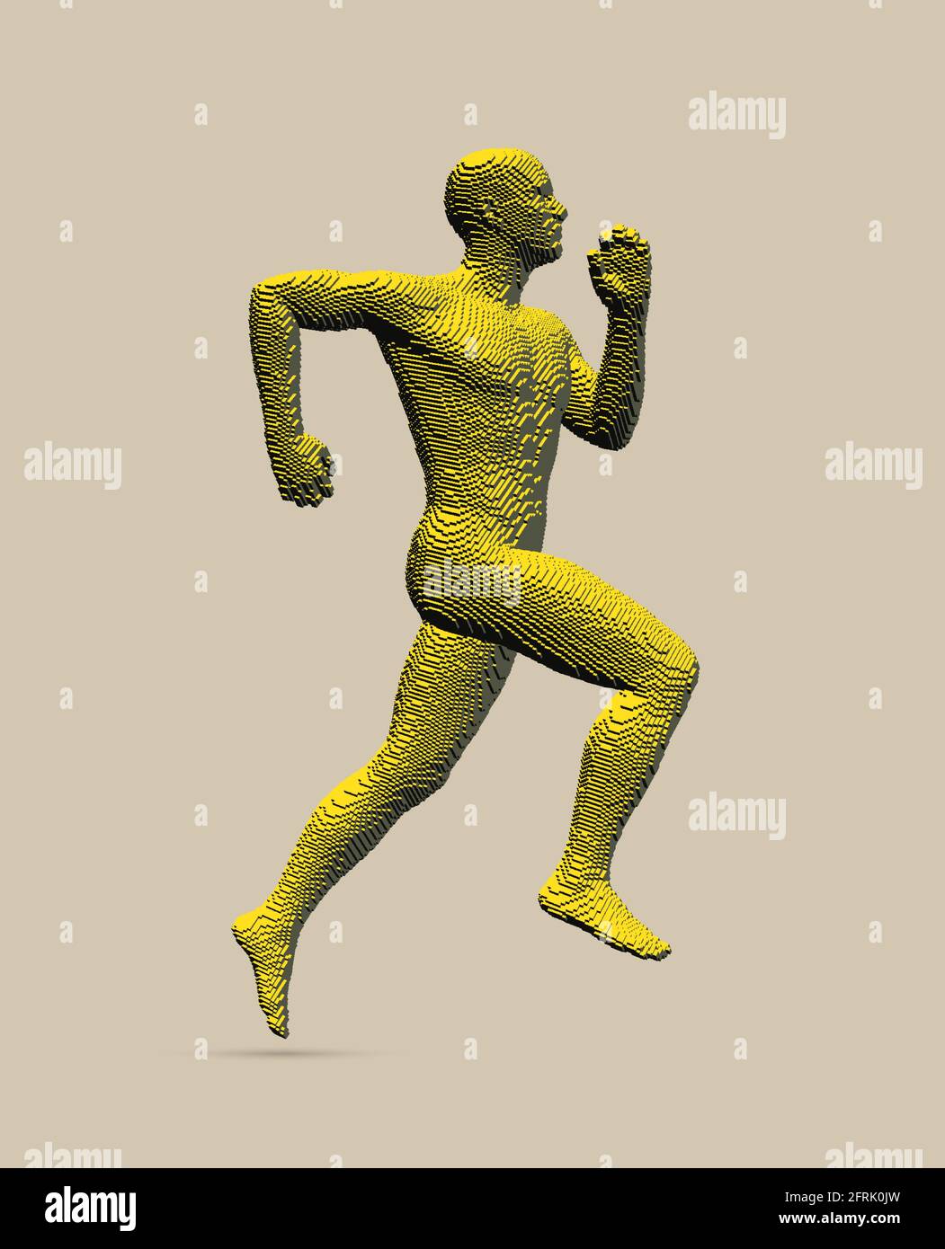 Premium Photo  3d illustration with male figure running and speed