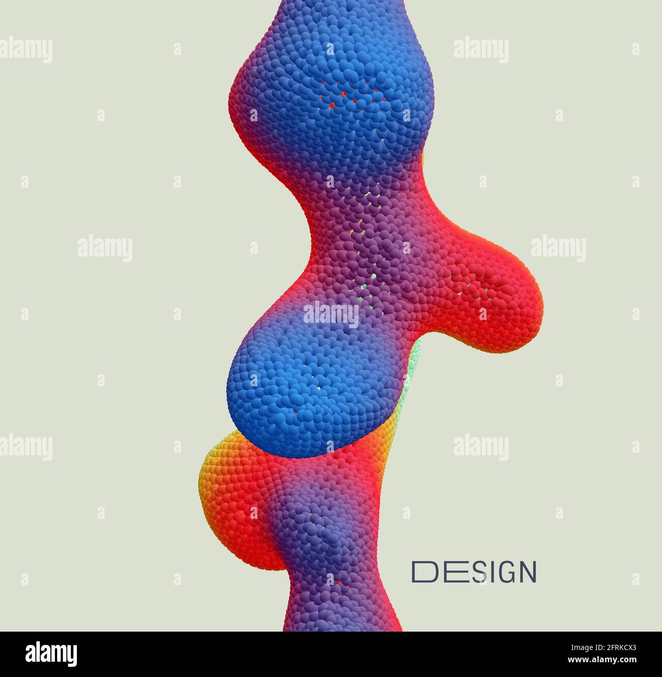 Abstract background with molecular structure. 3d vector illustration. Stock Vector