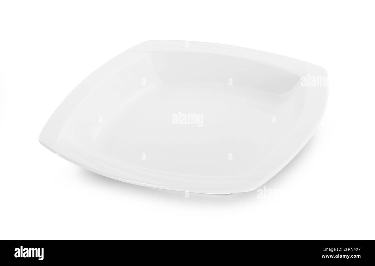 white plate isolated on white background Stock Photo - Alamy
