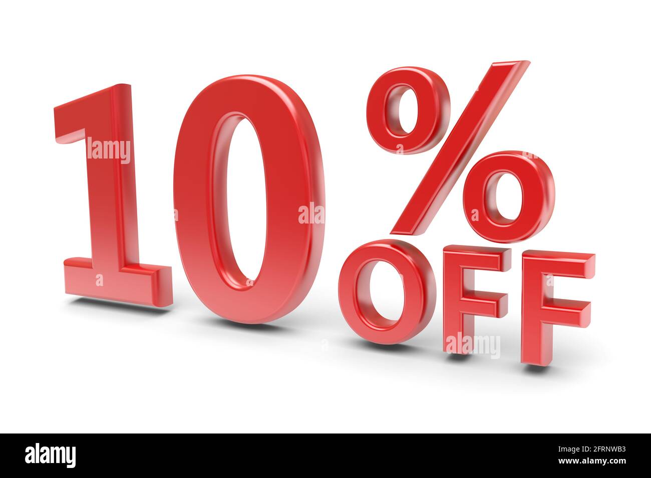 10 percent sale discount. 3d image Stock Photo