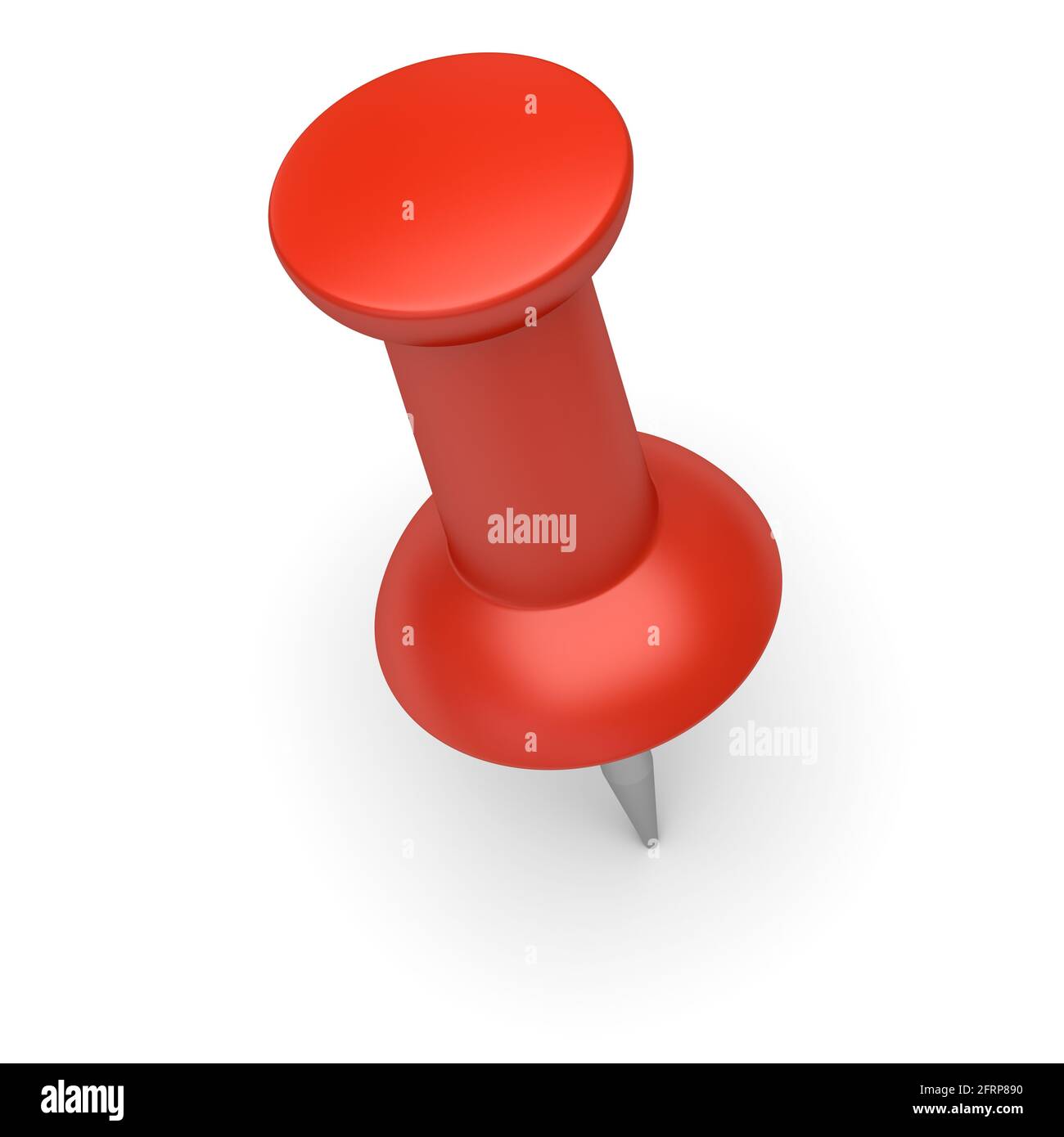 Red thumbtack on a white background. 3d image Stock Photo Alamy