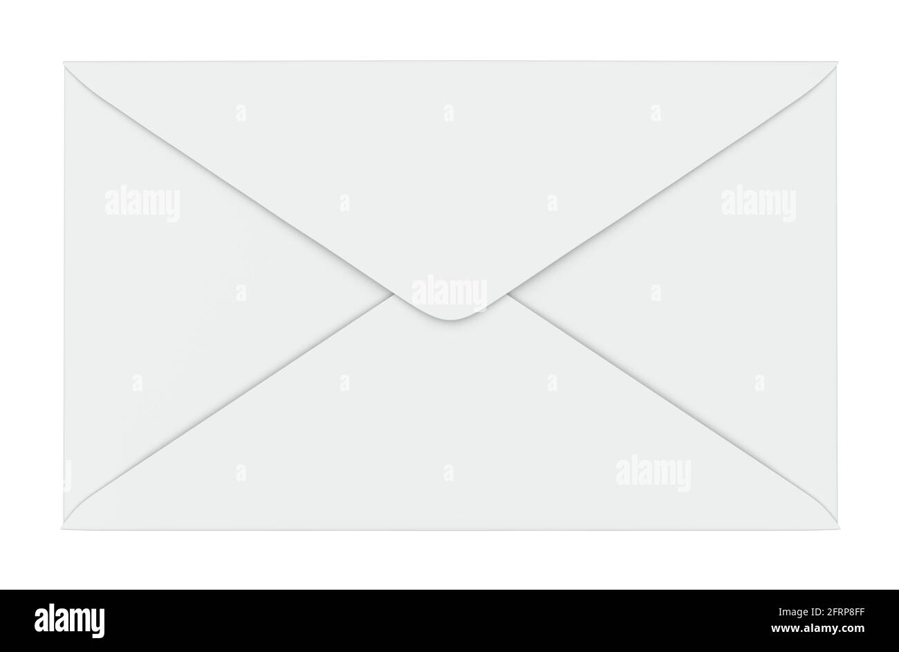 White mail envelope. letter. Isolated Stock Photo