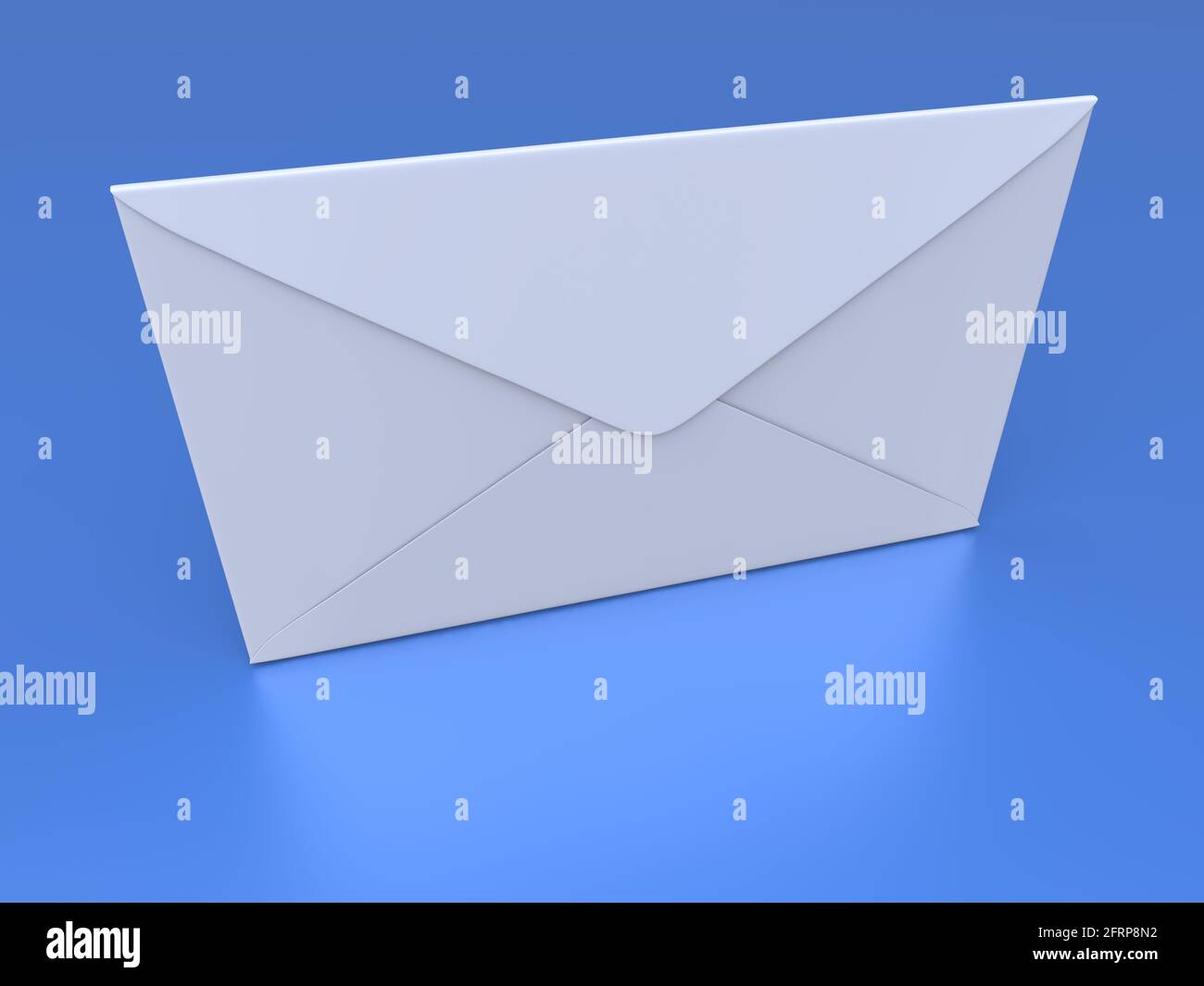 Letter envelope on a blue background. 3d image Stock Photo